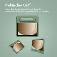 imoshion Schutzhülle mit Handgriff kindersicher Samsung Galaxy Tab A11 Plus / A9 Plus - Olive Green