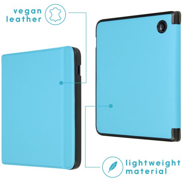 imoshion Slim Hard Case Klapphülle Kobo Libra 2 / Tolino Vision 6 - Hellblau