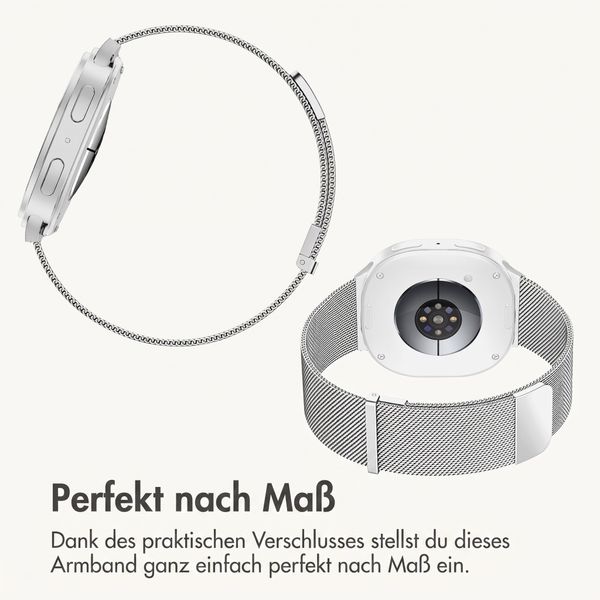 imoshion Mailändische Magnetarmband für Samsung Galaxy Watch 9 (40/44mm) / Watch 8 (40/44mm) / Classic (46mm) - Silber