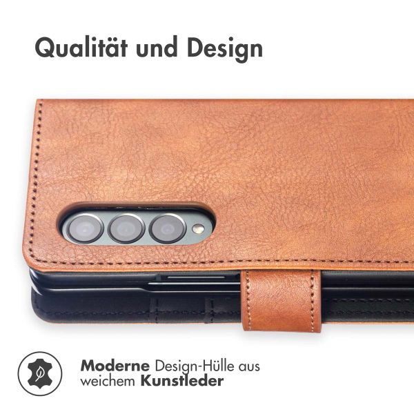 imoshion Luxuriöse Klapphülle Samsung Galaxy Z Fold 4 - Braun