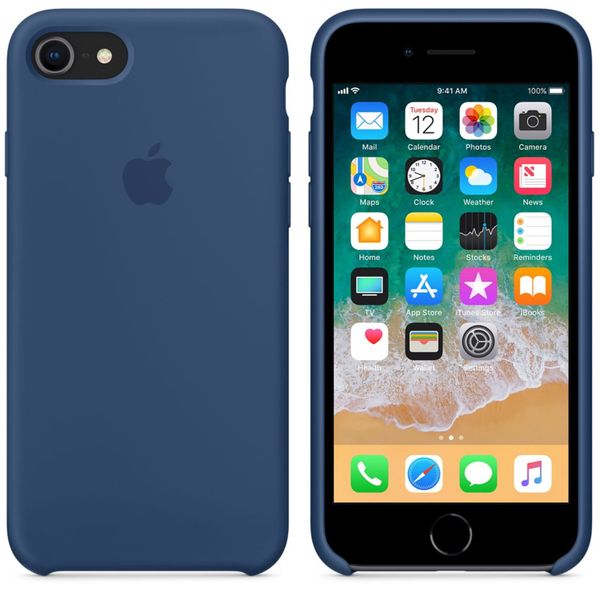 Apple Silikon-Case Blue Cobalt für das Apple iPhone SE (2022 / 2020) / 8 / 7