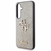 Guess 4G Metal Logo Back Cover mit Glitter Samsung Galaxy S25 - Gold