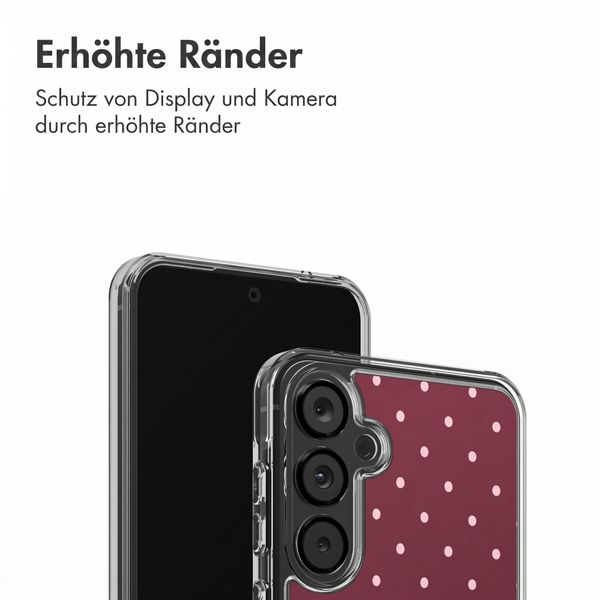 imoshion Design Hülle Samsung Galaxy A55 - Polka Dot Bordeaux