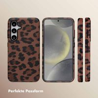 Selencia Sabi Backcover Leopardenmuster mit MagSafe Samsung Galaxy S24 - Mocha Brown