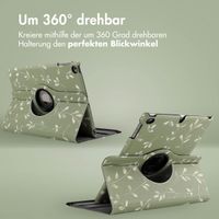 imoshion 360° drehbare Design Klapphülle Apple iPad 6 (2018) 9.7 Zoll / iPad 5 (2017) 9.7 Zoll - Green Flowers