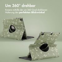 imoshion 360° drehbare Design Klapphülle für das iPad 6 (2018) / iPad 5 (2017) / Air 2 (2014) / Air 1 (2013)- Green Flowers