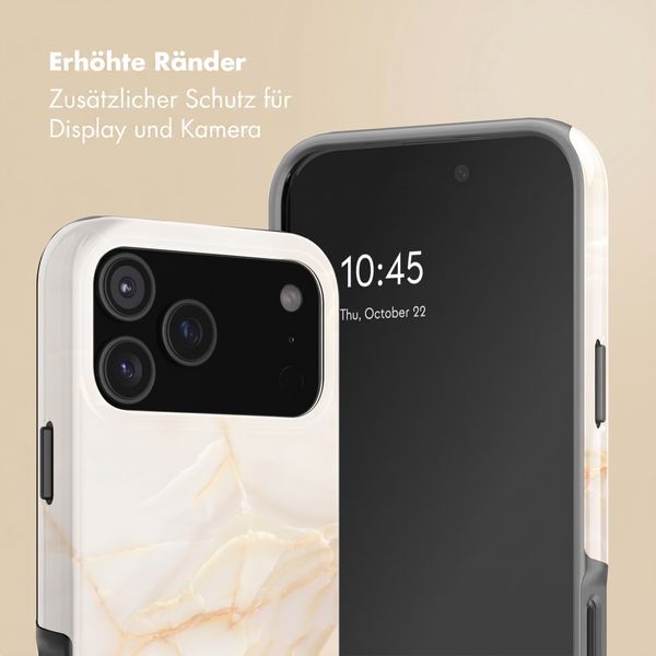 Selencia Vivid Back Cover Apple iPhone 18 Pro Max - Golden Beige Marble