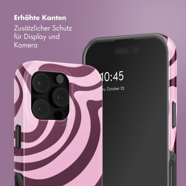 Selencia Vivid Rückabdeckung mit MagSafe Apple iPhone 16 Pro - Wavy Swirl Pink Plum