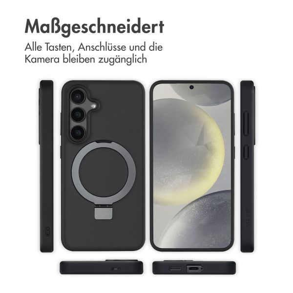 Accezz Ring Stand Backcover mit MagSafe Samsung Galaxy S24 - Schwarz