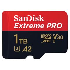 SanDisk microSD Extreme PRO - 1TB - Inklusive SD-Adapter und RescuePro Deluxe - UHS-I/U3/Full HD/4K UHD