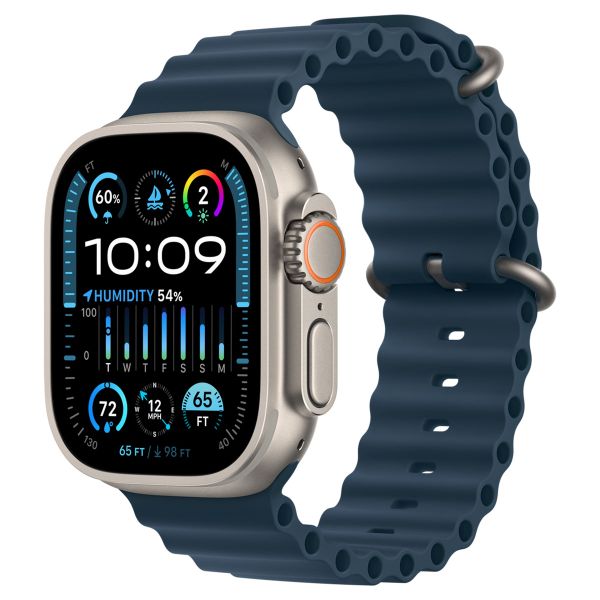 Apple Ocean Armband für die Apple Watch Series 1 bis 10 / SE / Ultra (2) (44/45/46/49 mm) - Blau