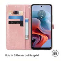 imoshion Mandala Klapphülle Motorola Moto G34 - Rosé gold
