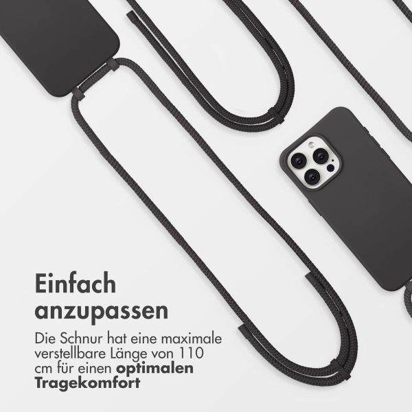 imoshion Color Backcover mit abnehmbarem Handykette und MagSafe Apple iPhone 15 Pro Max - Black Coffee