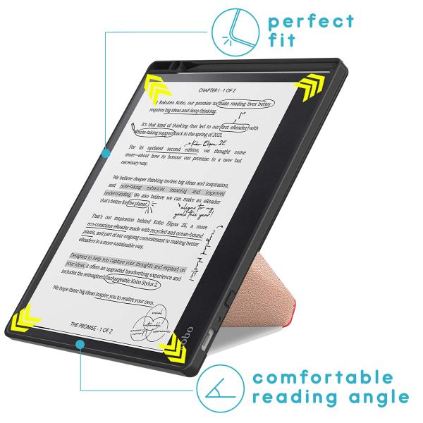 imoshion Klappbare Klapphülle Kobo Elipsa 2E - Rosé gold