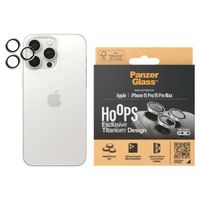 PanzerGlass Kameraprotektor Hoops Optic Rings für das Apple iPhone 15 Pro / 15 Pro Max - White Titanium
