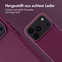 Accezz MagSafe Leather Backcover Apple iPhone 18 Pro Max / 17 Pro Max - Heath Purple