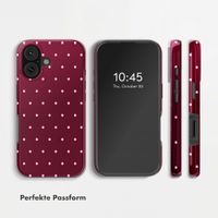Selencia Vivid Rückabdeckung mit MagSafe Apple iPhone 17 - Happy Dots Burgundy