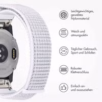 imoshion QuickFit® Nylon Armband -   Garmin 22 mm Anschluss - Größe L/XL - Weiß