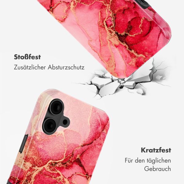 Selencia Vivid Tough Back Cover mit MagSafe für das Apple iPhone 16 - Rosy Marble