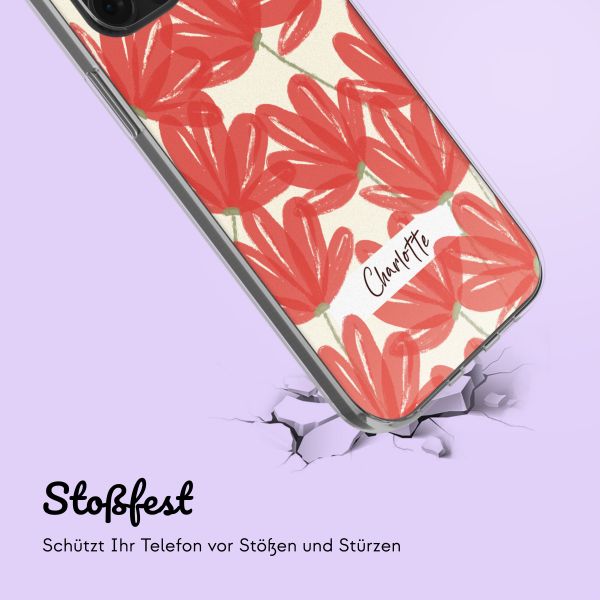 Personalisierte Hülle mit Blumen iPhone 11 - Transparent