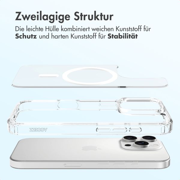 Accezz Xtreme Impact Backcover mit MagSafe Apple iPhone 16 Pro - Transparent