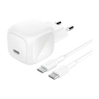 Belkin BoostCharge Kompakte USB-C-Ladegerät 45W mit USB-C-auf-USB-C-Kabel - 1 Meter - Weiß