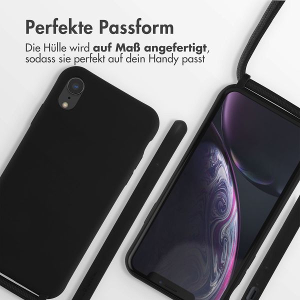 imoshion Silikonhülle mit Band für das iPhone Xr - Schwarz