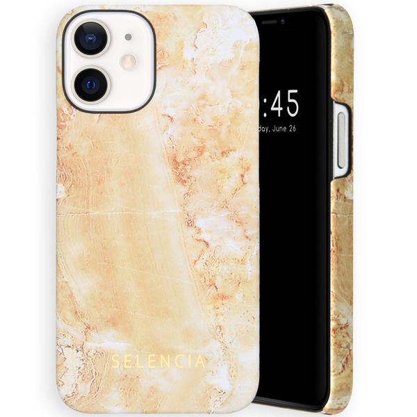 Selencia Maya Fashion Backcover Apple iPhone 12 Mini - Marble Sand