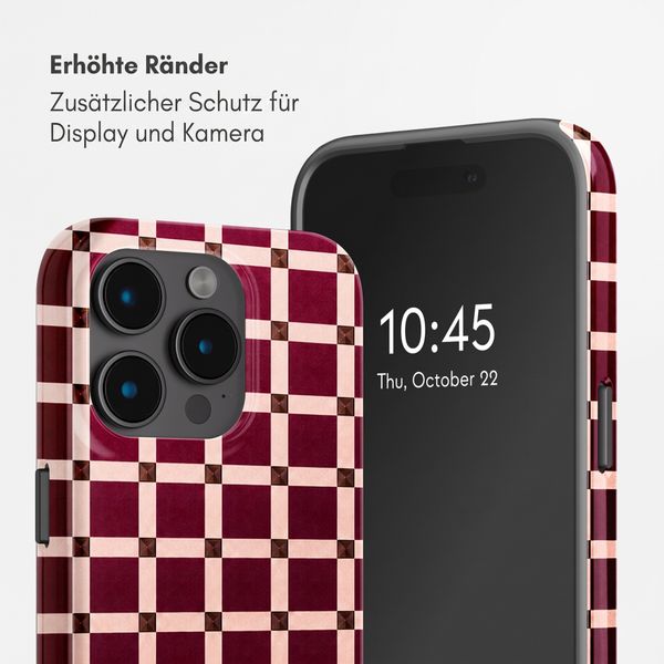 Selencia Vivid Rückabdeckung mit MagSafe Apple iPhone 15 Pro - Check This Burgundy