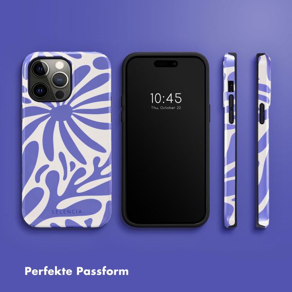 Selencia Vivid Back Cover Apple iPhone 14 Pro Max - Modern Bloom Sapphire Blue