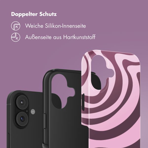 Selencia Vivid Back Cover Apple iPhone 17 - Wavy Swirl Pink Plum
