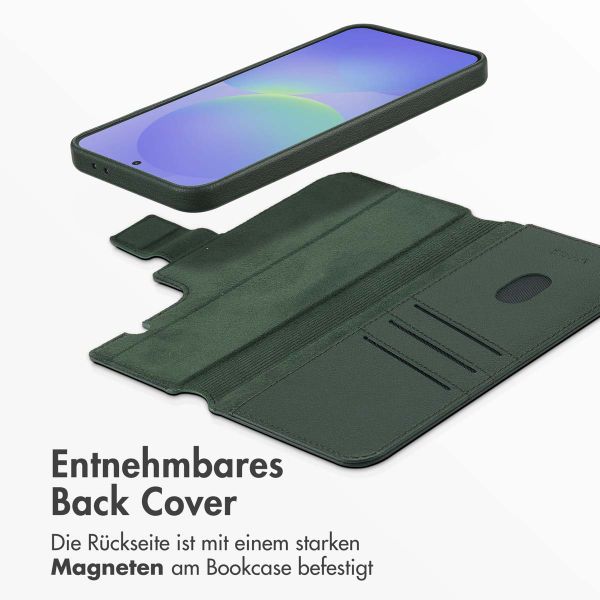 Accezz 2-in-1 Klapphülle aus Leder mit MagSafe Samsung Galaxy A36 / A56 - Cedar Green