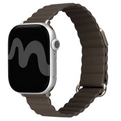 imoshion Magnetisches Kunstlederarmband für Apple Watch | 38/40/41/42 mm - Dunkelbraun