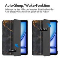 imoshion Design Trifold Klaphülle Apple iPad Air 13 Zoll (2025) M3 / (2024) M2 - Black Marble
