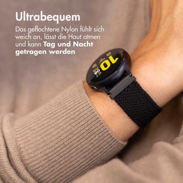 imoshion Gewebtes Nylonarmband - Universeller 22-mm-Anschluss - Schwarz