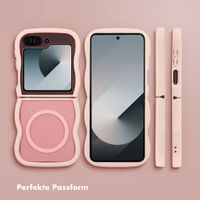 Selencia Wavy Backcover mit MagSafe Samsung Galaxy Z Flip 6 - Soft Pink