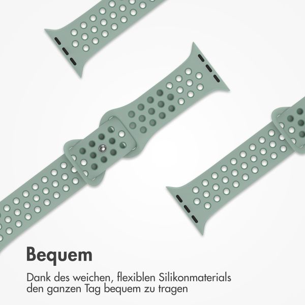 imoshion Sportarmband⁺ für das Apple Watch Series 1 bis 11 / SE / Ultra (44/45/46/49 mm) - Größe M/L - Sage