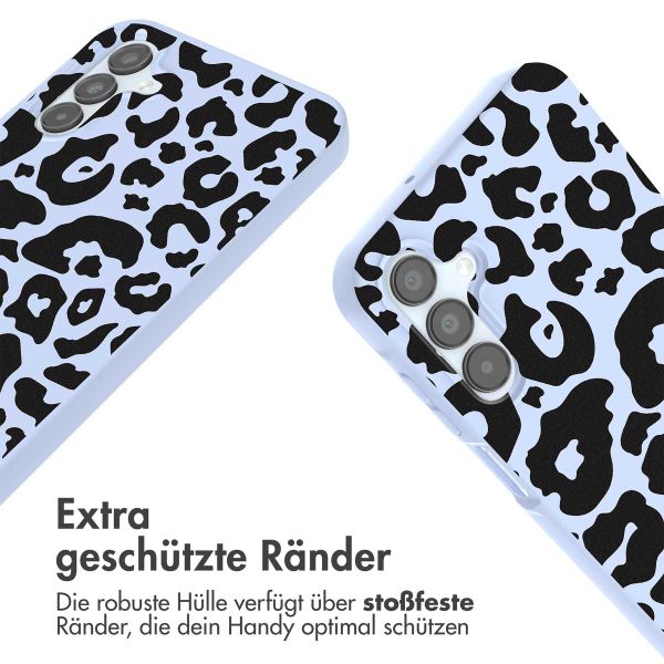 imoshion SilikonHülle design mit Band Samsung Galaxy A15 (5G/4G) - Animal Lila