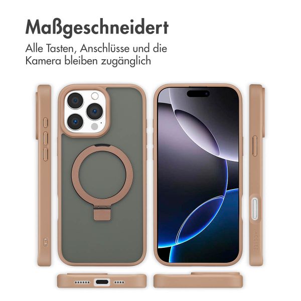 Accezz Ring Stand Backcover mit MagSafe Apple iPhone 16 Pro Max - Braun