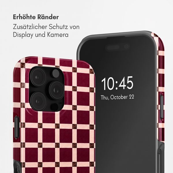 Selencia Vivid Rückabdeckung mit MagSafe Apple iPhone 16 Pro - Check This Burgundy