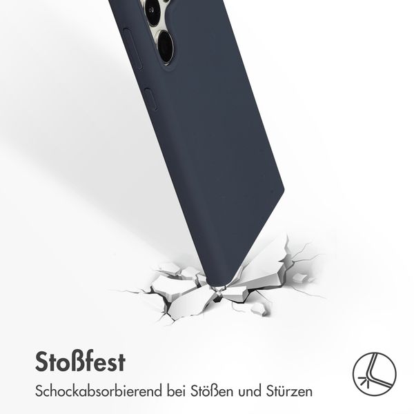 Accezz Liquid Silikoncase Samsung Galaxy S23 Ultra - Dunkelblau