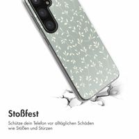 imoshion  Design Hülle für das Samsung Galaxy S25 - Smoke Green Flowers