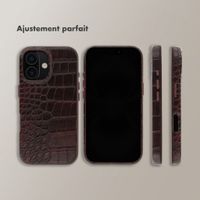 Selencia Croco Backcover mit MagSafe Apple iPhone 16 - Choco Brown