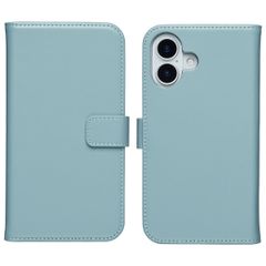 Selencia Echtleder Klapphülle Apple iPhone 17 - Light Blue