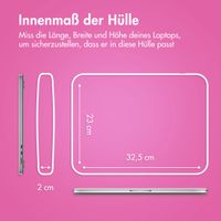 imoshion Fluffy Laptop Hülle 13-14 Zoll - Laptop Sleeve - Leopard Pink