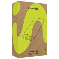 imoshion Powerbank mit ausziehbarem Kabel 10.000 mAh - Power Delivery - USB-C + Lightning - Schwarz