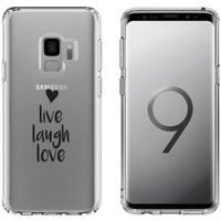 imoshion Design Hülle Samsung Galaxy S9 - Live Laugh Love - Schwarz