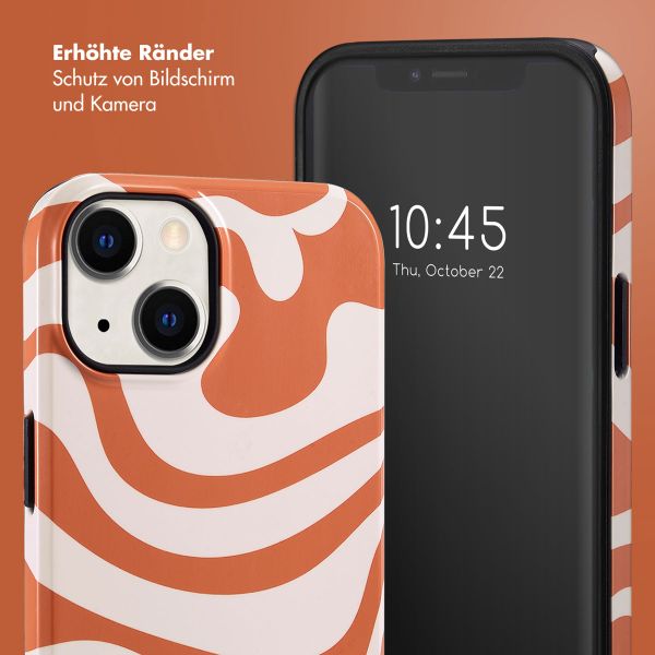 Selencia Vivid Tough Back Cover für das iPhone 14 - Dream Swirl Orange