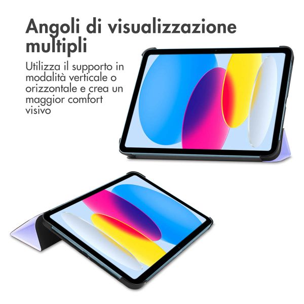 imoshion Trifold Klapphülle Apple iPad 11 (2025) 11 Zoll A16 / iPad 10 (2022) 10.9 Zoll - Lila