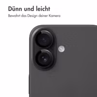 imoshion 2er-Pack Objektivschutz für Kamera für das Apple iPhone 17 / 16 / 16 Plus - Schwarz